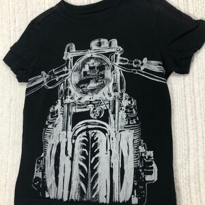 Motorcycle Graphic Tee Short Sleeve Crew‎ Neck Kids Top Size XS (4)